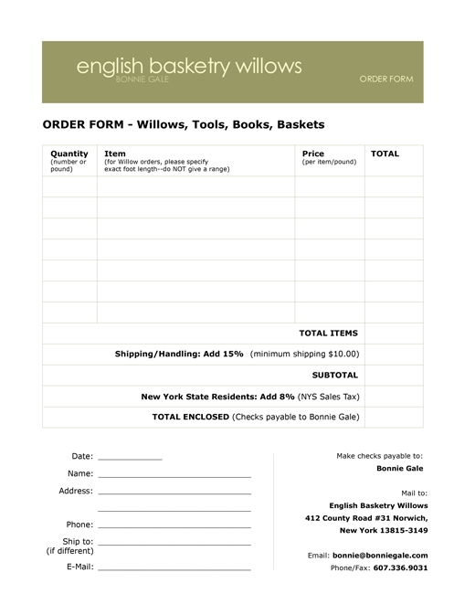 Download an Order Form